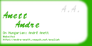 anett andre business card